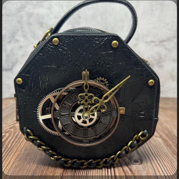 Handbags - Steampunk Renaissance vegan leather octagon Crossbody handbag​